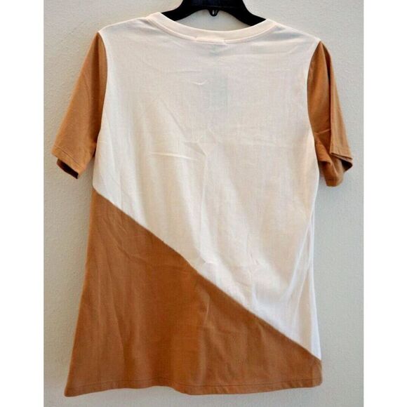 n : Philanthropy 17672MCJ00 Women's Sz S Ginger/Petal Pink Cruz V-Neck Tee Shirt - Picture 2 of 6